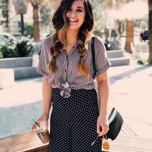 ✨Navy blue and white polka dot PANTS! Trouser